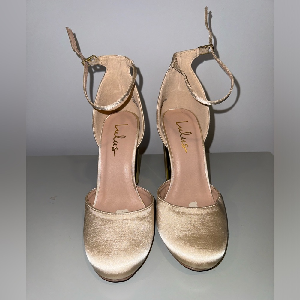 Champagne/Gold 4 inch heels, purchased from LuLus